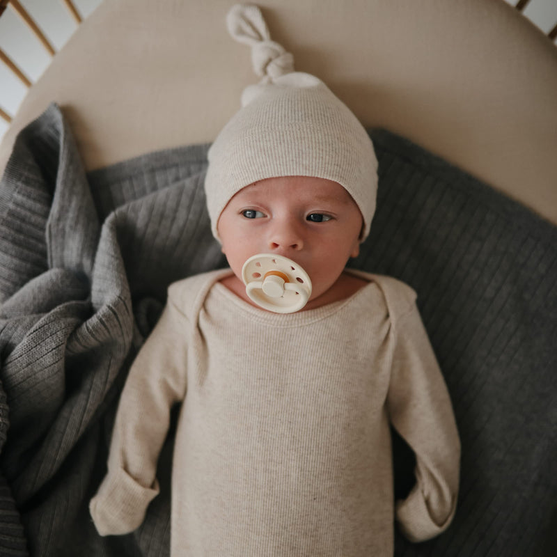 Frigg Moon SilkySoft Silicone Baby Pacifier | Made in Denmark | BPA-Free (Blush/Cream, 0-6 Months) - BeesActive Australia