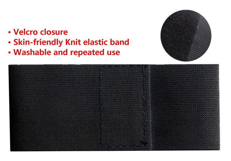 MAYFOO Soccer Captains Armband - Captain Arm Bands Wristband for Kids,Youth and Adult Black:2 Pcs - BeesActive Australia
