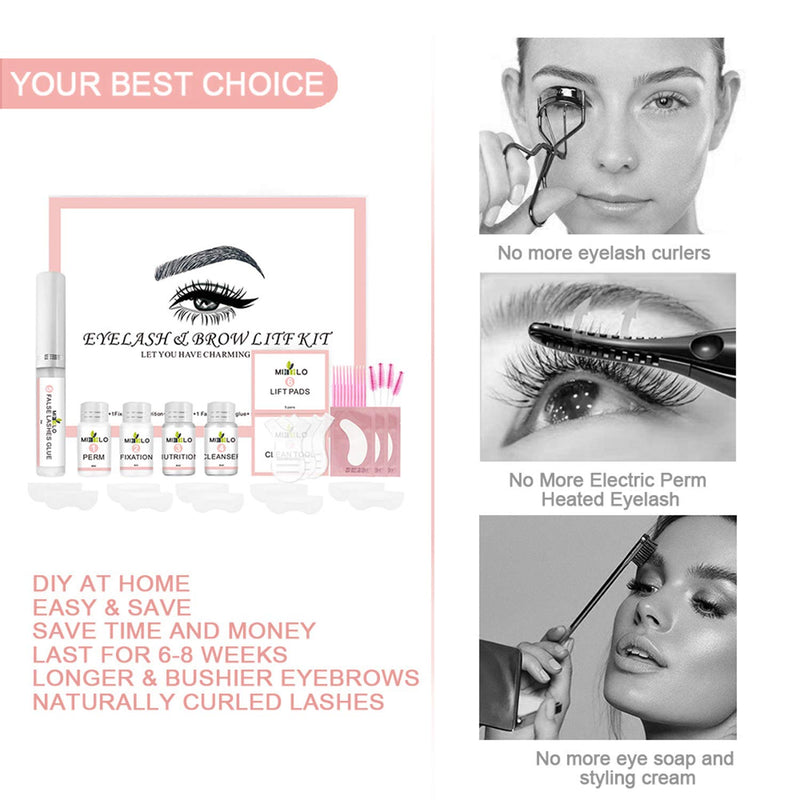 Lash Lift Kit, Eyelash Perm Kit For Perming, Curling And Lifting Eyelashes, Professional Eyelash Lift Kit Semi-Permanent Curling Perming Wave Suitable For Salon - BeesActive Australia