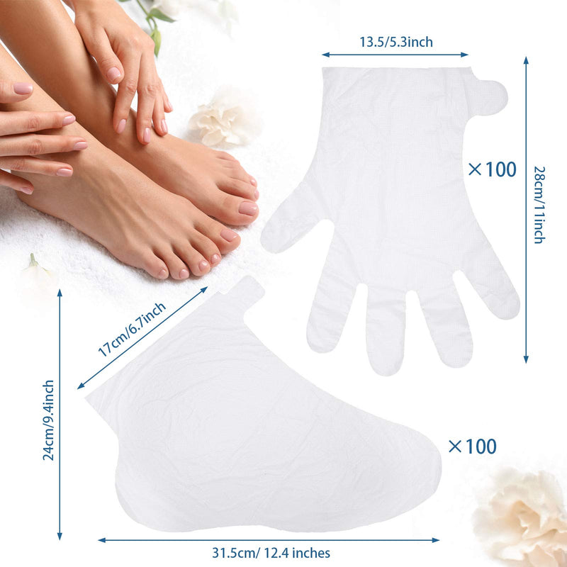 204 Piece Paraffin Wax Bath Set Paraffin Wax Mitts with Paraffin Wax Bath Liners Wax Gloves and Booties, Plastic Paraffin Bath Bags Wax Bath Hand Mitts Terry Cloth Mitts Booties Paraffin Wax Foot Mitt - BeesActive Australia