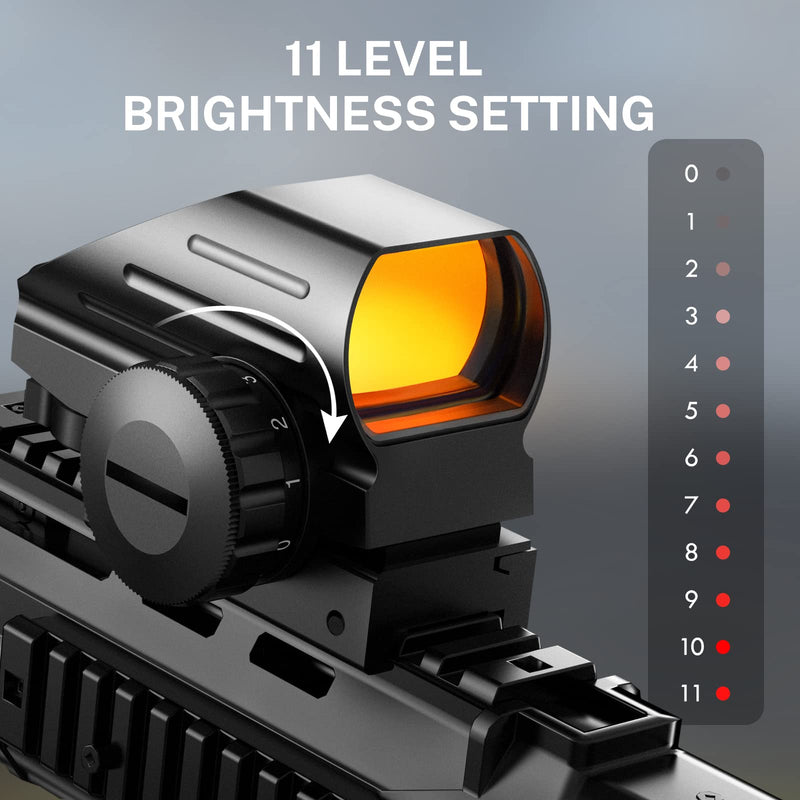 EZshoot Reflex Sight with 4 Reticles Red Dot Sight, Reflex Holographic Optic Scope with 20mm Rail Mount ，Absolute Co-Witness - BeesActive Australia