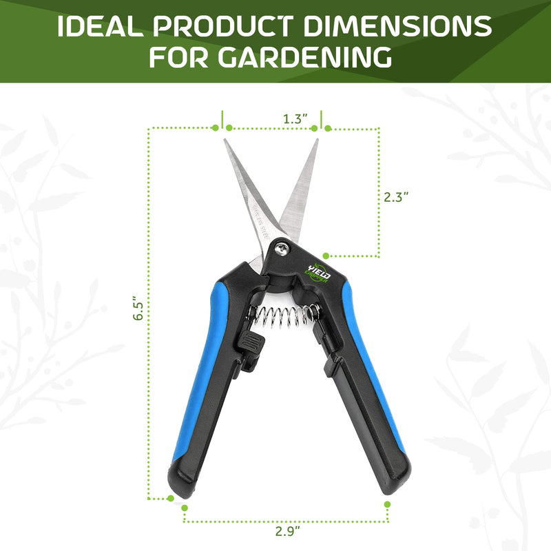 Hydroponic 2Pack Microtip Straight blade/Curved Blade Flower Leaf Trimmer Pruning Shears by Yieldcropper - BeesActive Australia