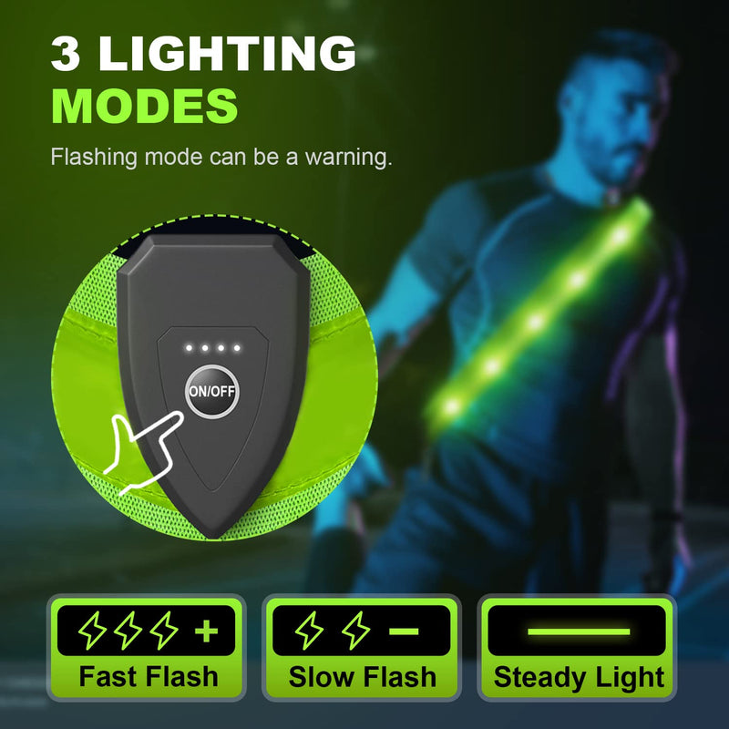Meokkaebi Night Walking Safety Gear,Refllective Running Gear,High-Visibility Reflective Vest for Walking,Dogs Walking and Running at Night-Up to 10 hrs on USB-C Rechargeable Battery with Display - BeesActive Australia