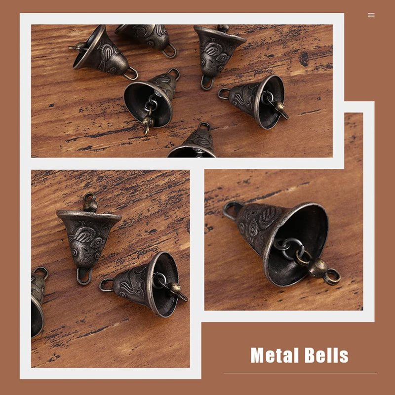 DOITOOL 20Pcs Cow Horse Grazing Bells Sheep Cattle Goat Bells Vintage Craft Bells Farm Animal Bells Pet Collar Bell Noisemaker Rustic Jingle Bell Farming Accessories Random Style - BeesActive Australia
