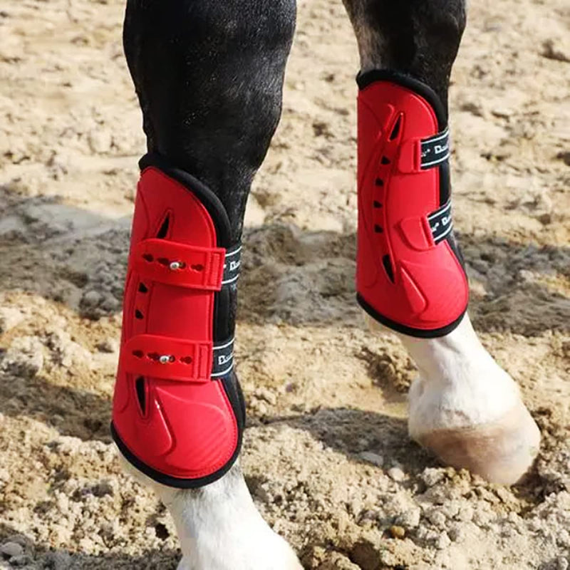 Yotbule Horm Horse Boots for Front Leg, Adjustable Elasticity to Protect Tendon Tissue Secure Leg Protection, Lightweight and Tough Dressage Horse Riding Equestrian RED - BeesActive Australia
