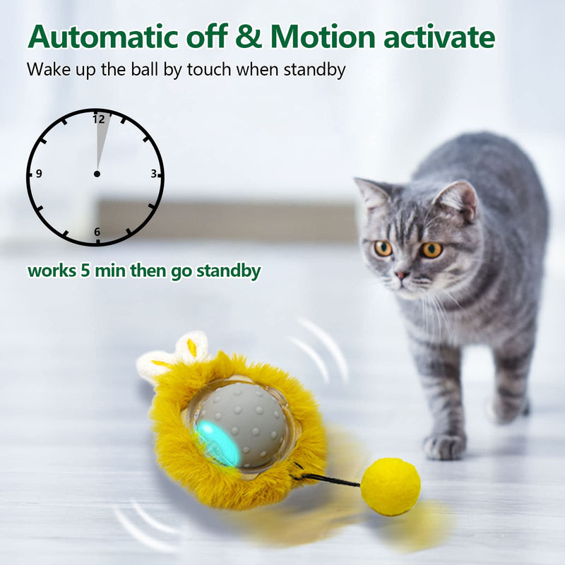 AUKL Interactive Cat Toys Ball Super Drive Electric Cat Toy Automatic Rolling Robotic Car Motion Activate Robot - BeesActive Australia