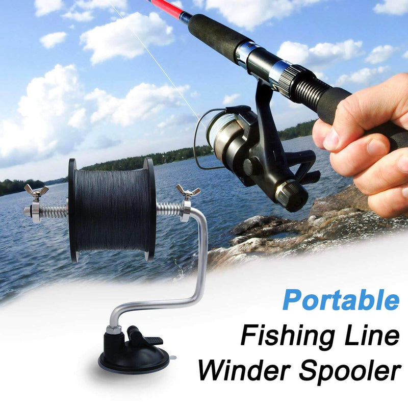 OROOTL Fishing Line Spooler Portable Fishing Line Winder Spooler with Suction Cup Adjustable Spinning Reel Spool Spooling Station System Spooler Machine Winding System Device - BeesActive Australia