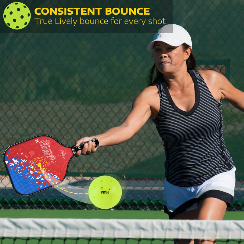 A11N S40 Outdoor Pickleball Balls- USAPA Approved, 6/12/50-Pack, Neon Green - BeesActive Australia