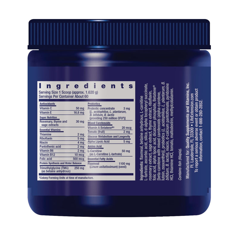Life Extension Dog Mix - Daily Nutrition Care Supplement Powder for Your Canine Pet - Advanced Formula with Vitamins, Probiotics & Essential Fatty Acids - Gluten-Free, Non-GMO – 100 g, 60 Servings - BeesActive Australia