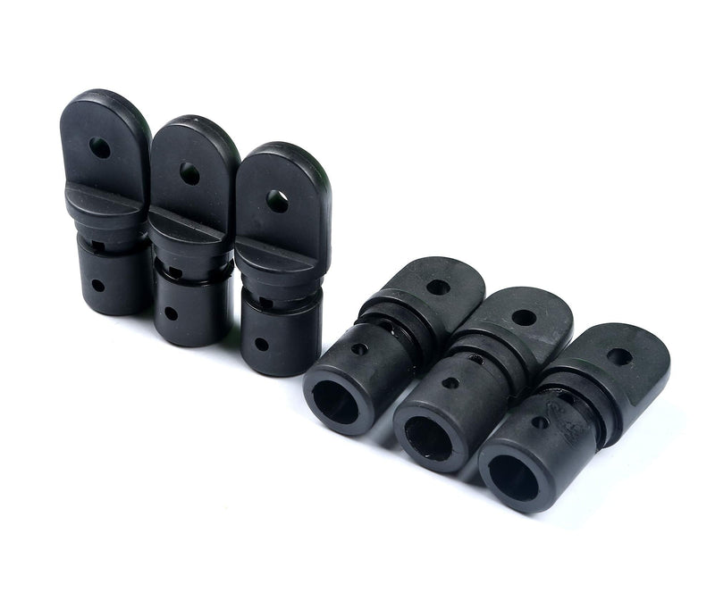 Thorn Boat Bimini Fittings Top Cover Cap Eye End Nylon Black Pack of 6 Black, 3/4 Inch (Internal Version for 1" Tube) - BeesActive Australia