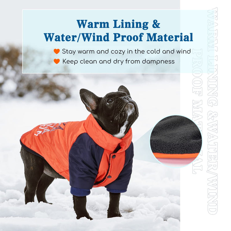 Dog Coat, Nobleza Thick Warm Fleece Waterproof & Windproof Dog Winter Jacket with Leash Hole, Logo Print Fashion Personality Outdoor Dog Cold Weather Coats for Cold, Wet, Windy and Snowy Weather Usage X-Large - BeesActive Australia