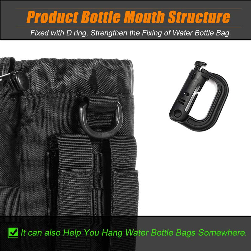 [AUSTRALIA] - Upgraded Tactical Drawstring Molle Water Bottle Holder Tactical Pouches NEW-2P Water Pouch 