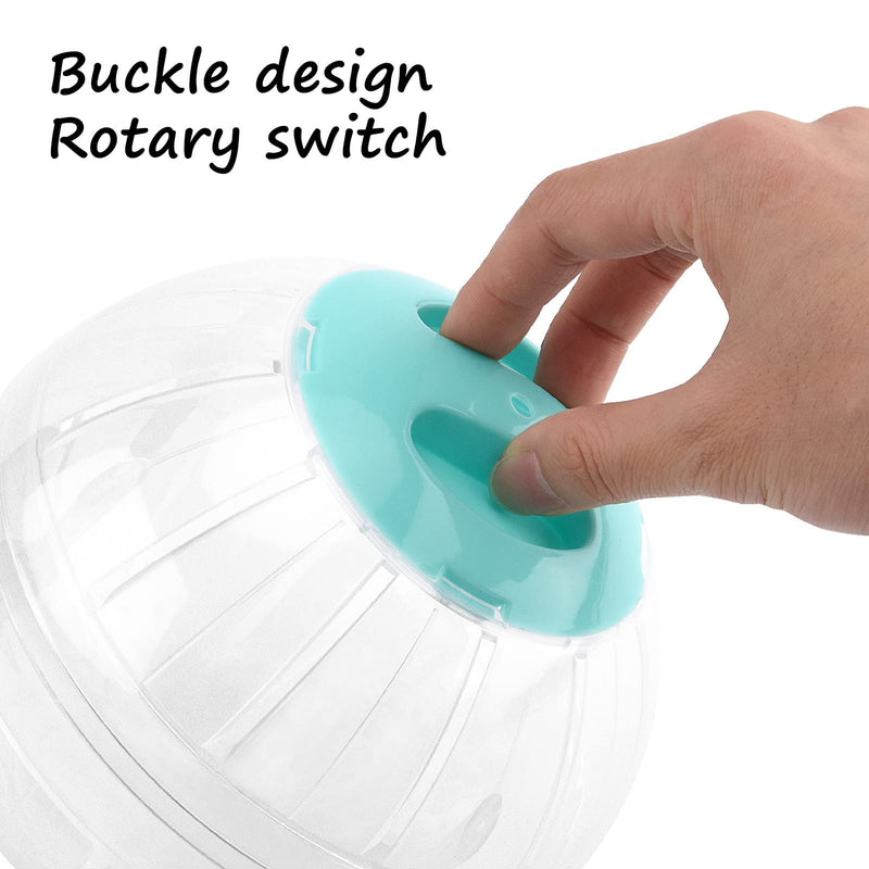 FANKUTOYS Hamster Exercise Ball, 5.7 Inch Transparent Hamster Ball Running Hamster Wheel for Dwarf Hamsters Small Pets to Reduce Boredom and Increase Activity 1 Pieces Blue - BeesActive Australia