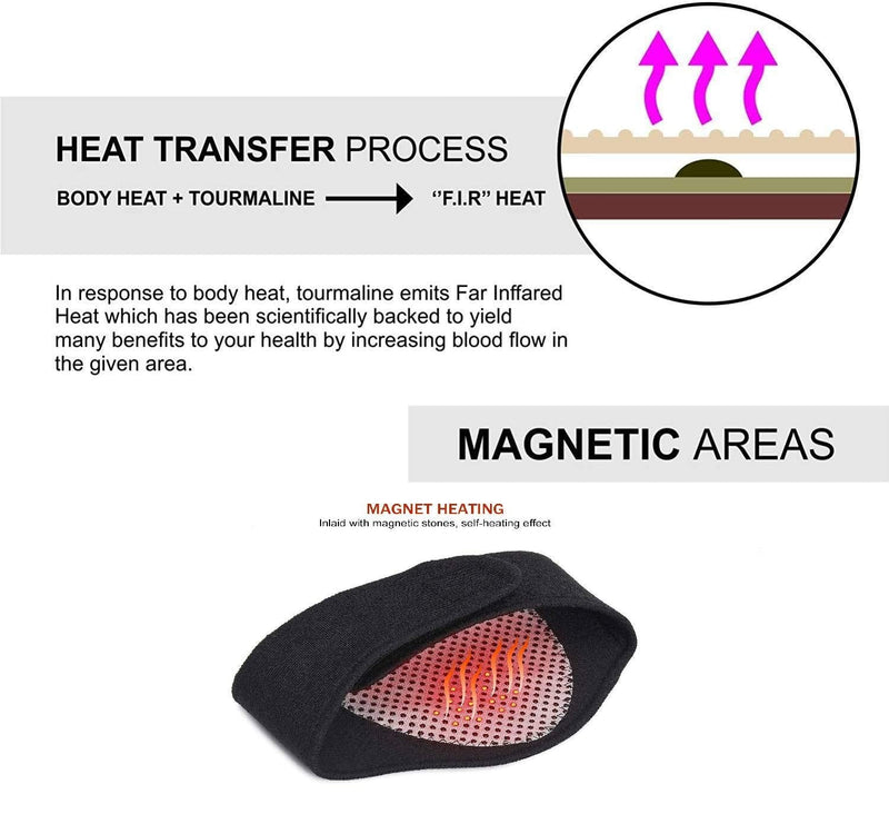 Neck Support Brace Self Heating Magnets Natural Healing Chronic Pain Headaches (Black) Black - BeesActive Australia