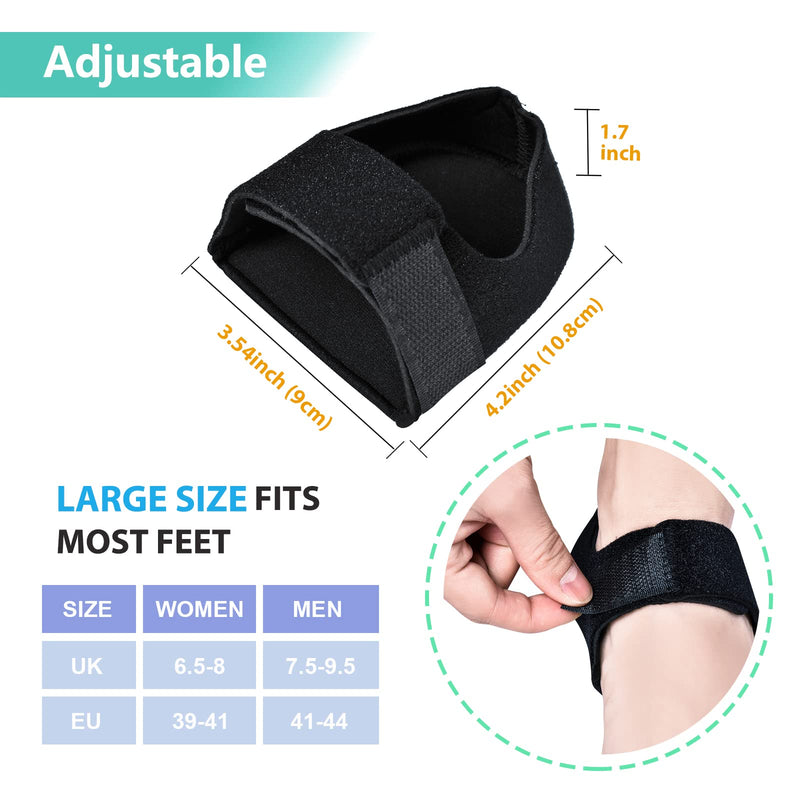 Heel Protectors, 4 PCS Heel Sleeves, Heel Cushion with Soft Silicone Gel Pad, New Material, Adjustable Heel Pads, Heel Cups for Plantar Fasciitis, Heel Pain Relief, Heel Support, for Men and Women. Heel Protectors - BeesActive Australia