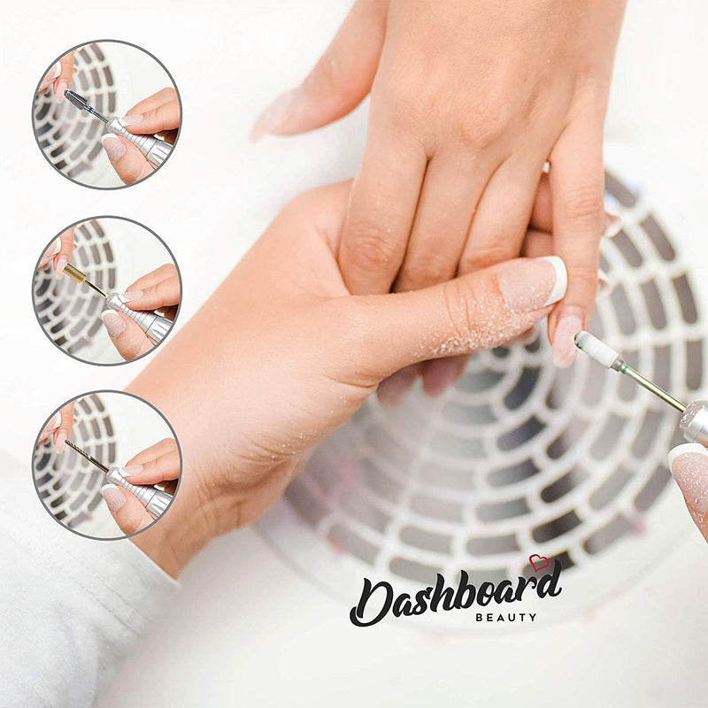 Dashboard Beauty Nail Drill Bits - Sharp Nail Drill Bits For Acrylic Nails - Quickly Clean, Even, Smooth Pretty Acrylic Nails, Manicures, Pedicures - Perfect For Beginners To Advanced Nail Technicians - BeesActive Australia