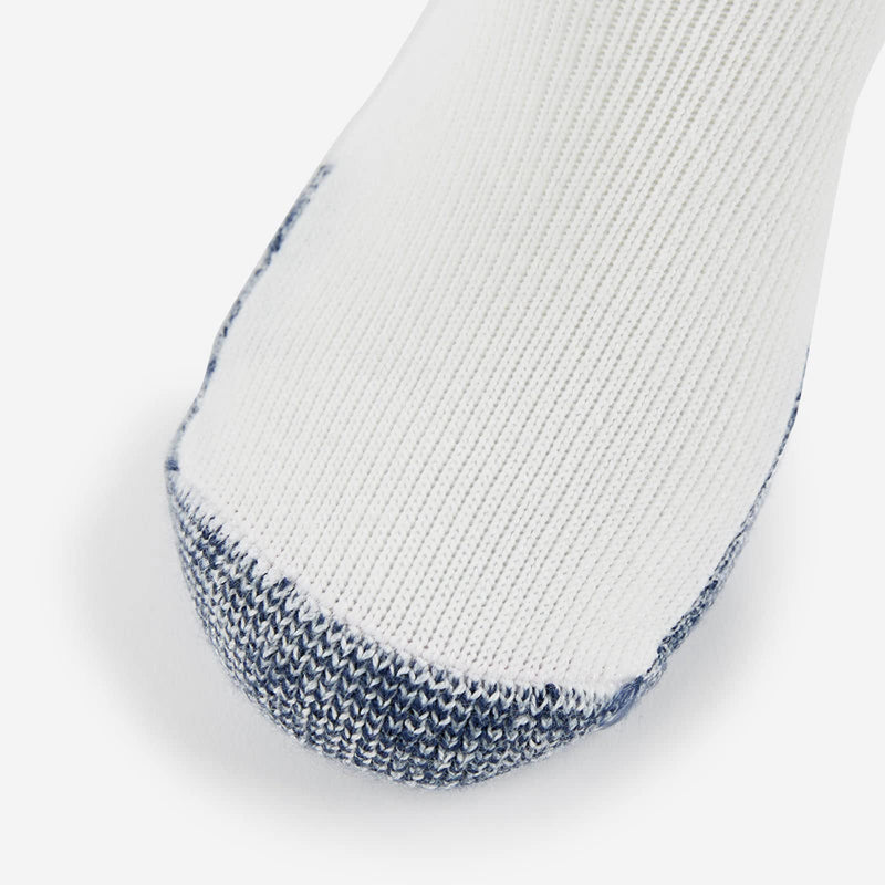 thorlos Unisex Jmm Max Cushion Running Low Cut Socks Large White/Navy - BeesActive Australia