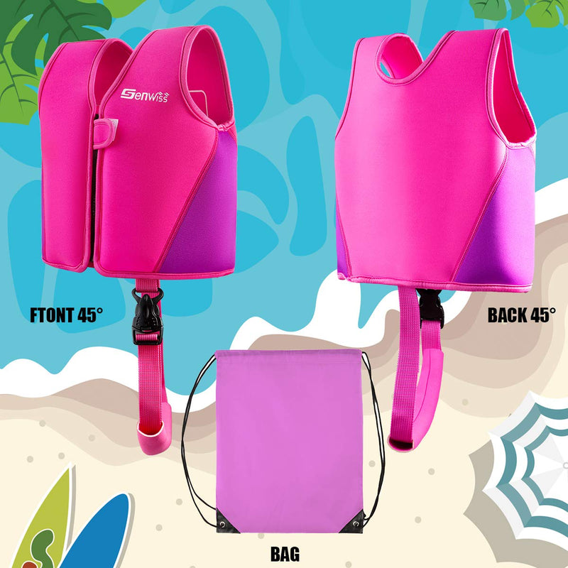 Genwiss Baby Girl Swim Vest Toddler Swim Vest for Age 18 Months - 2 Years Baby Toddler Fit 20-28 lbs Pink Small(18 Months-2 years/20-28 lbs ) - BeesActive Australia
