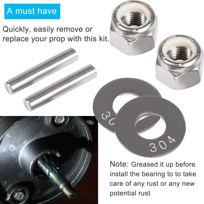 6 Pack MKP-34 Prop & Nut Kit E Fits for Minn Kota Trolling Motor Includes Prop Nut & Washer 1865019 - BeesActive Australia