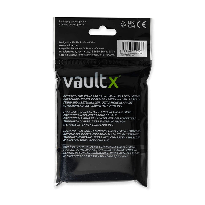 Vault X Exact Fit Trading Card Sleeves - High Clarity Perfect Fit Inner Sleeves for TCG (100 Pack) - BeesActive Australia
