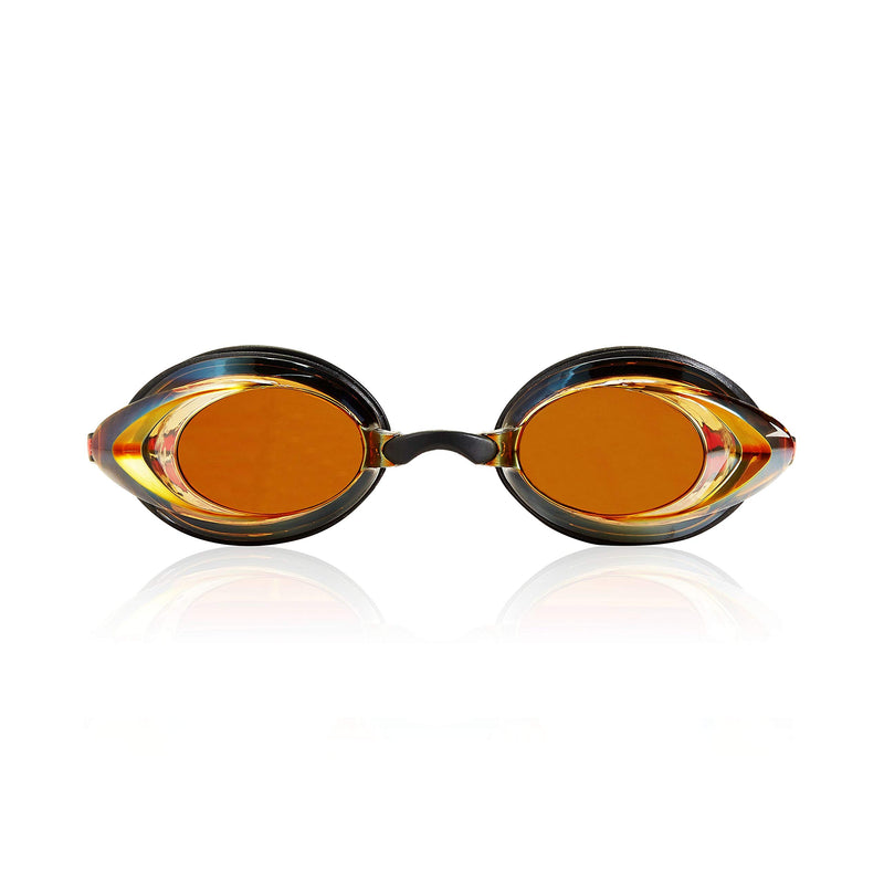 Speedo Unisex-Adult Swim Goggles Mirrored Vanquisher 2.0 Black/Amber - BeesActive Australia