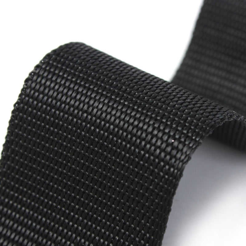 Atneway 1 Roll 10 Yards 0.75 Inch Wide Flat Nylon Webbing Strap for DIY Making Luggage Strap, Dog Leashes, Lawn Chairs, Hammocks, Towing, Outdoor Activities, Canoe Seat, Furniture, Slings - Black - BeesActive Australia