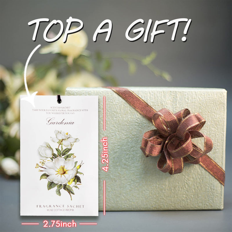 MYARO 12 Packs Gardenia Scented Sachets for Drawer and Closet, Long-Lasting Home Fragrance Sachet for Lover - BeesActive Australia