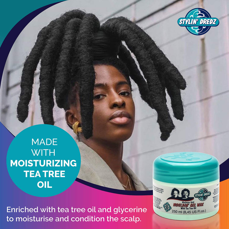 Stylin' Dredz Moulding Gel Wax with Tea Tree Oil Hair Care 250 ml (Single) 250 ml (Pack of 1) - BeesActive Australia
