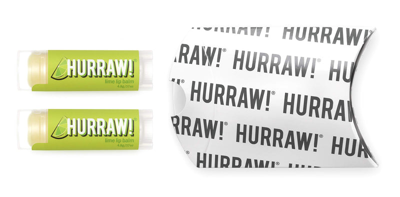 Hurraw! Lime Lip Balm, 2 Pack: Organic, Certified Vegan, Cruelty and Gluten Free. Non-GMO, 100% Natural Ingredients. Bee, Shea, Soy and Palm Free. Made in USA - BeesActive Australia