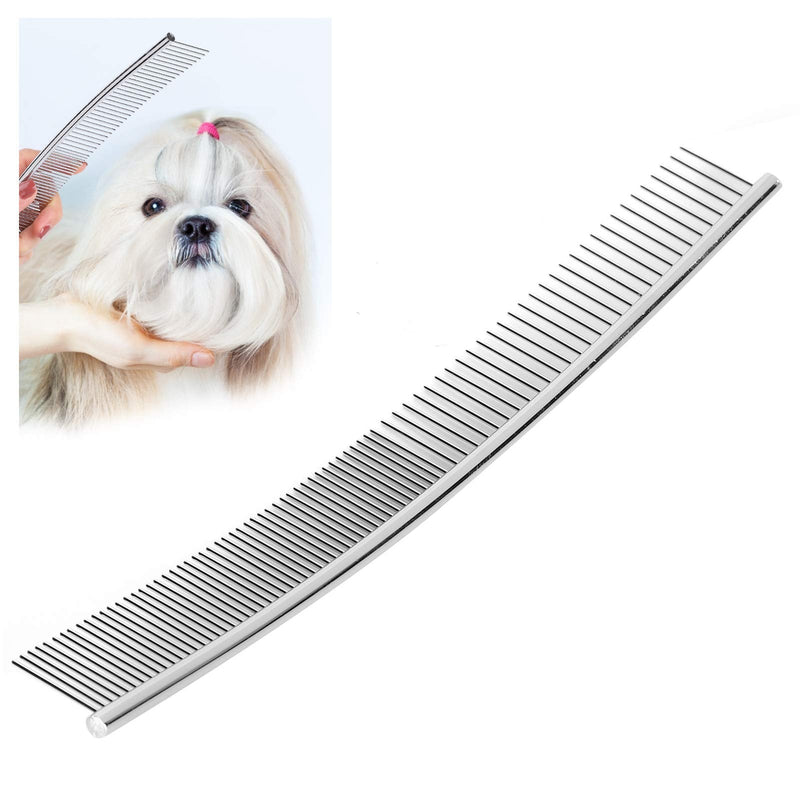 cersalt Pet Grooming Opening Knot Comb Curved Comb Pets Dogs Combs, Removal Brush Knot Comb Puppy for Pets Dogs Grooming Half thin and half dense, curved comb - BeesActive Australia