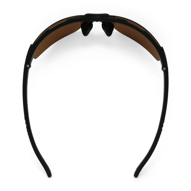 Flying Fisherman Maverick Polarized Sunglasses with AcuTint UV Blocker for Fishing and Outdoor Sports Matte Black Frames/Amber Lenses - BeesActive Australia