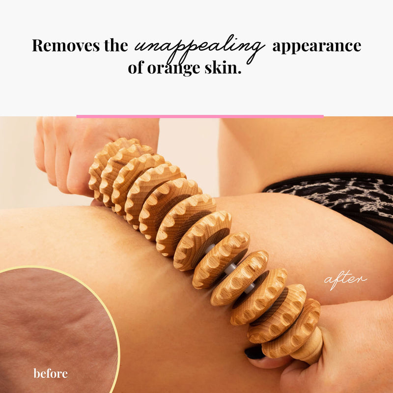 Tuuli Accessories Anti Cellulite Massage Roller Tool Massager Thigh Maderotherapy Wooden - BeesActive Australia