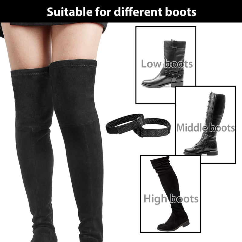 Boot Straps 4 Pieces Adjustable Thigh High Boots Tape Elastic Boot Belts and Straps Comfortable Thigh High Strap Boots Women Boots Fixed Belt with 28 Pieces Hook and Loop Tape for Knee High Boots - BeesActive Australia