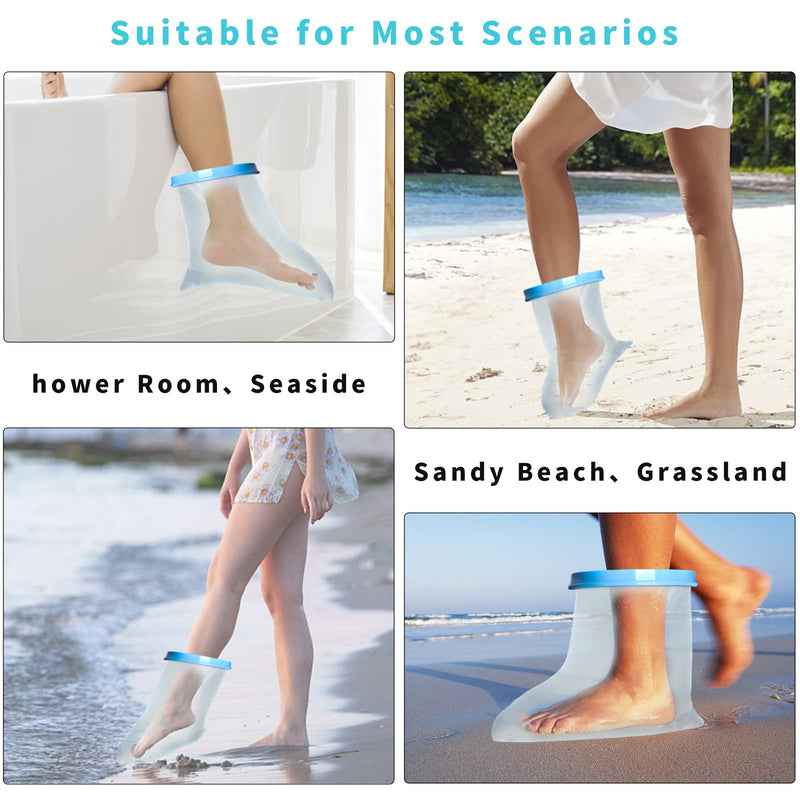 SUPERNIGHT Waterproof Foot Cast Cover for Shower& Bath, Reusable Sealed Watertight Foot Protector, Wound Cast Bag Protector for Foot&Ankle, Cast Bag Bandage Protector, Cast Cover for Showing Foot Adult Foot/Ankle - BeesActive Australia