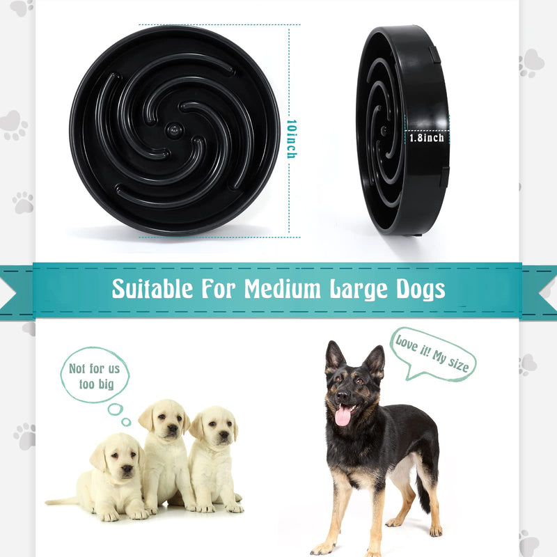 Slow Feeder Large Dog Bowls for Large Medium Dog Non Slip Maze Puzzle Bowl Pet Slower Food Feeding Dishes Interactive Bloat Stop Dog Bowl Preventing Choking Healthy Dog Bowl A-black - BeesActive Australia