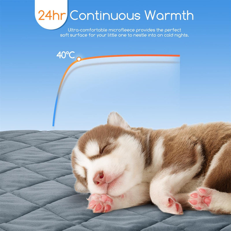 Nobleza Self Warming Pet Pad, Super Soft Plush Dog Crate Pad for Travel or Home, Washable Anti-Slip Kennel Mat for Large Medium Small Dogs and Cats 45" × 28" - BeesActive Australia