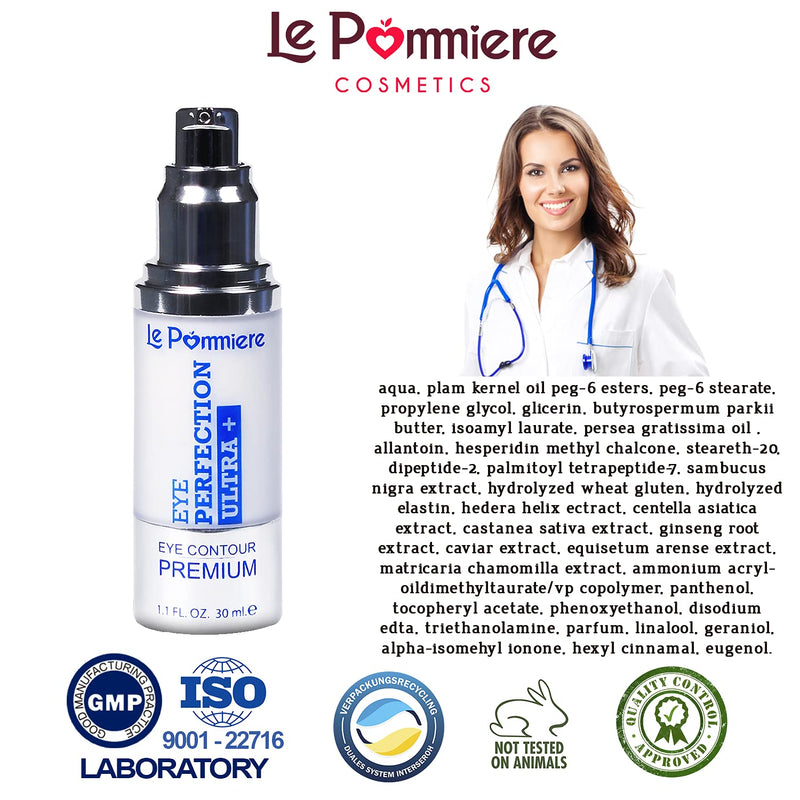 Le Pommiere Eye contour cream 1.1 fl oz. Anti bags, dark circles & wrinkles. Anti-age to attenuate expression lines. Anti-wrinkle Vitamin E, elastin & Panthenol - BeesActive Australia