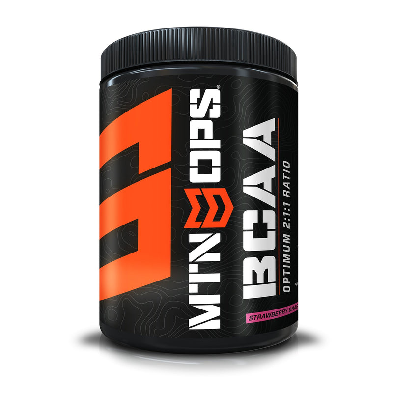 [AUSTRALIA] - MTN OPS BCAA 2:1:1 Muscle Building & Recovery Supplement, Strawberry Dragonfruit Flavor, 30-Serving Tub 