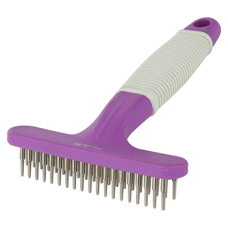 Poodle Pet Bundle - Dematting Fur Rake Comb Brush Tool for Detangling Matted or Knotted Undercoat and Dog Grooming Rake Gentle Dematting Tool to Remove Loose or Tangled Hair From Undercoat - BeesActive Australia