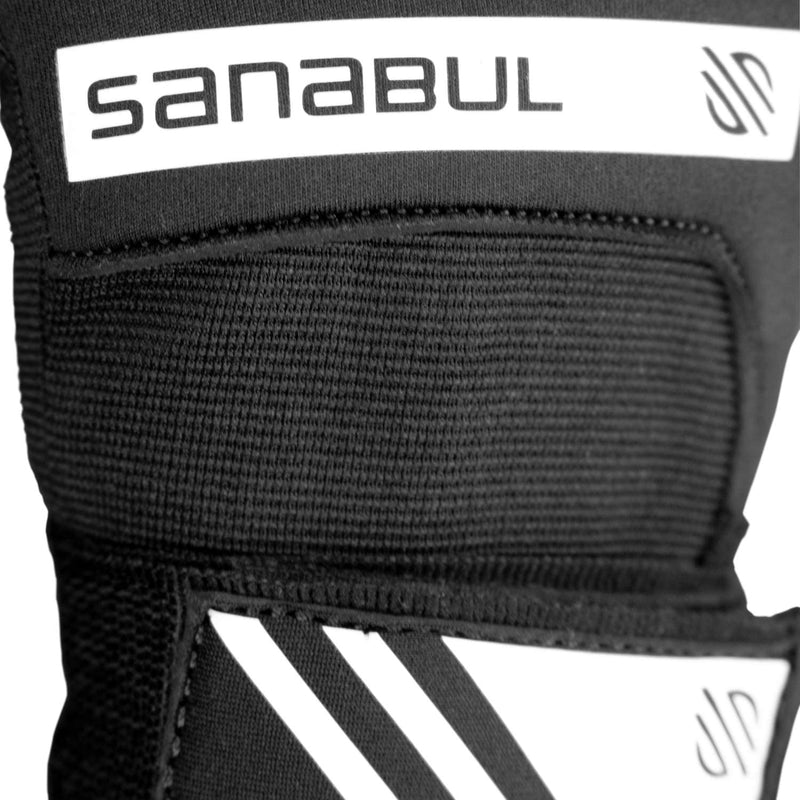 Sanabul New Gel Quick Hand Wraps Boxing Kickboxing MMA Muay Thai Black/White S/M - BeesActive Australia