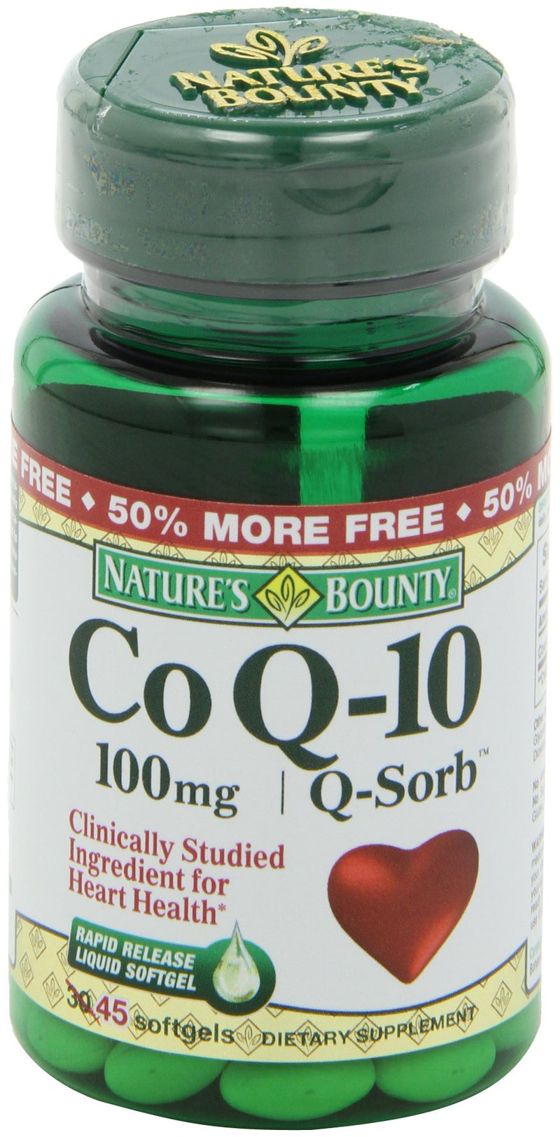 Nature's Bounty CoQ10, Rapid Release Softgels, 45 Count 45 Count (Pack of 1) - BeesActive Australia