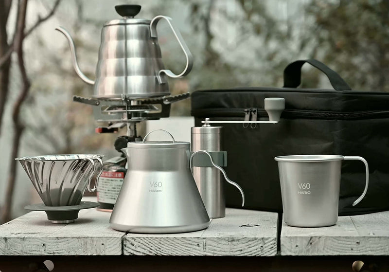 HARIO O-VMM-1-HSV V60 Metal Coffee Grinder, 0.6 oz (17 g), Silver, Made in Japan mill - BeesActive Australia