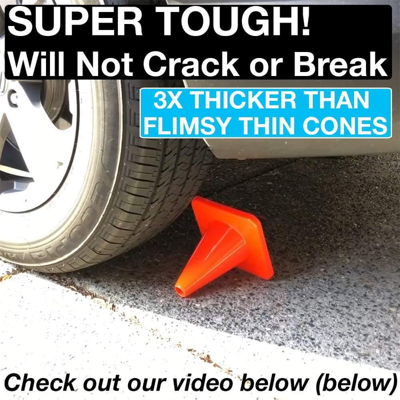 Heavy & Tough 6" Cones - Won't Fly Away in Wind or Crack/Break - LVL10 Pro Training Cones Yellow 4 pack - BeesActive Australia