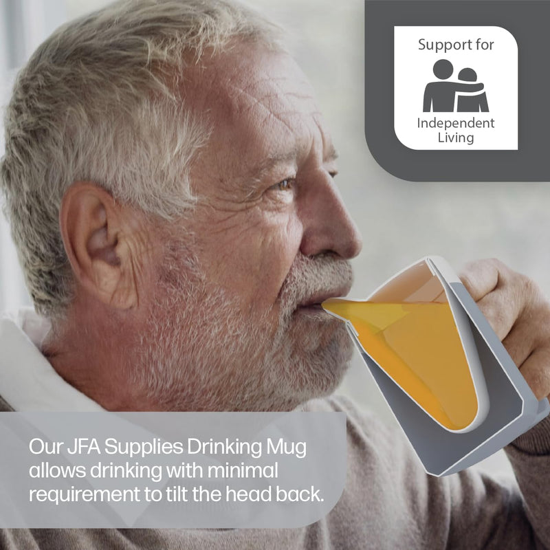 JFA Supplies 2 Handles 165ml Grey Adult Drinking Mug/Drinking Cup/Sippy Cup/Non Spill Cup - BeesActive Australia