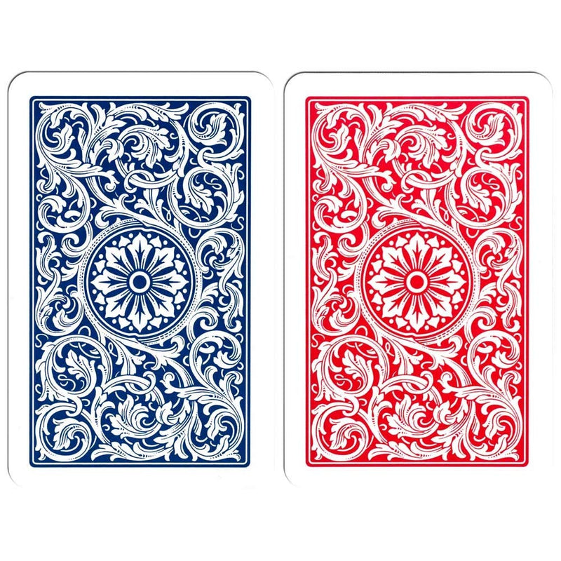 [AUSTRALIA] - Copag 1546 Design 100% Plastic Playing Cards, Bridge Size Regular Index Red/Blue Double Deck Set 
