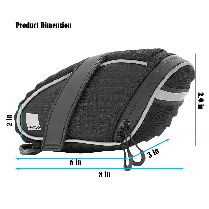Sahoo Bike Saddle Bag 132035 Bicycle Tail Bag Under Seat Pouch Cycling Wedge Pack for Road Bike MTB Saddle Bags - BeesActive Australia
