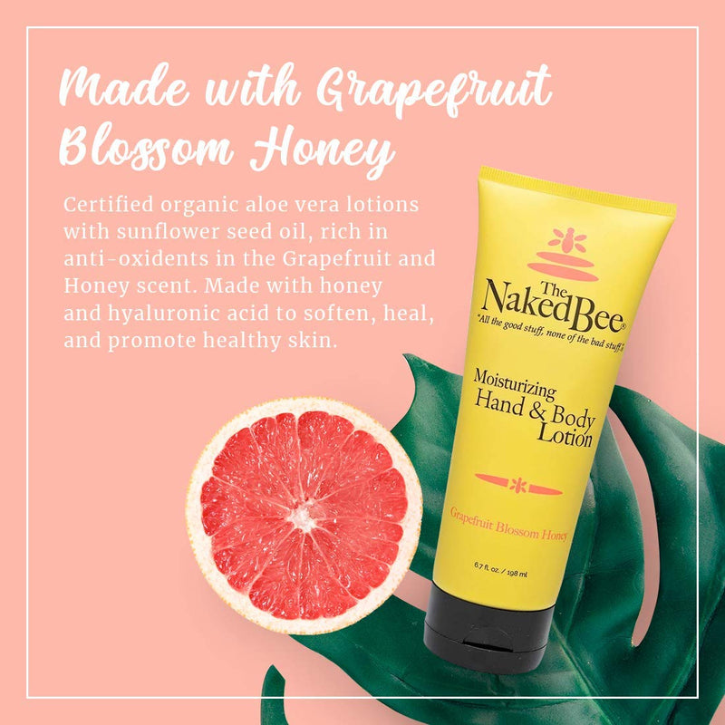 The Naked Bee Grapefruit Blossom Honey Hand and Body Lotion, 6.7oz - 2 Pack - BeesActive Australia