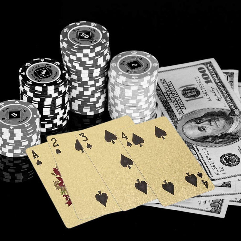 EAY Deck of Cards, Gold Deck of Cards, Gold Playing Cards, Gold Waterproof Playing Cards, Waterproof Playing Cards, Poker Cards, Deck of Waterproof Cards, Washable Flexible, Use for Party and Game - BeesActive Australia