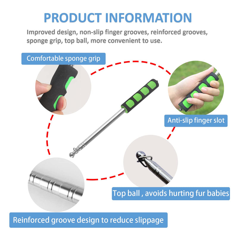 WHEFORY Retractable Cat Teaser Cat Wand Toy, Cat Toys for Indoor Cats Interactive Cat Toy Fishing Rod with 11 Pcs Refills Feather Toys & Plush Animals - BeesActive Australia