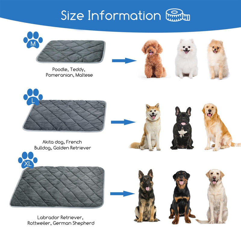 Nobleza Self Warming Pet Pad, Super Soft Plush Dog Crate Pad for Travel or Home, Washable Anti-Slip Kennel Mat for Large Medium Small Dogs and Cats 45" × 28" - BeesActive Australia